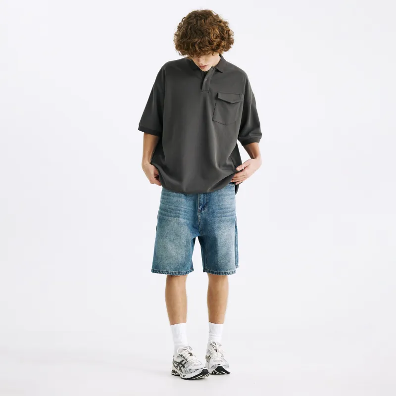TBALLERBRAND Denim Shorts Men's Blue-3