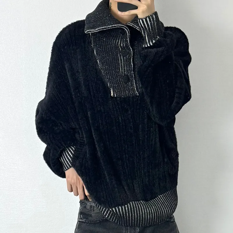 REMODUTION Sweater Unisex Black-3