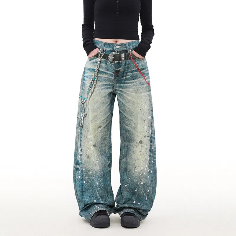 REMODUTION Jeans Unisex Blue 3D Print-2