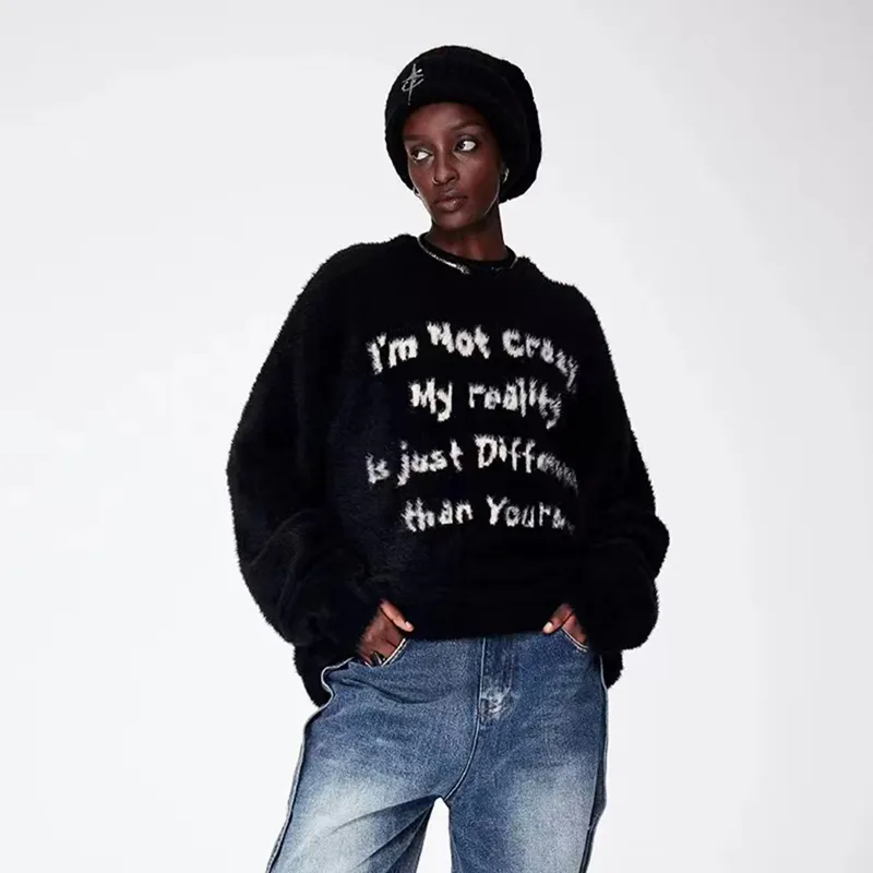 REMODUTION Sweater Unisex Black-3