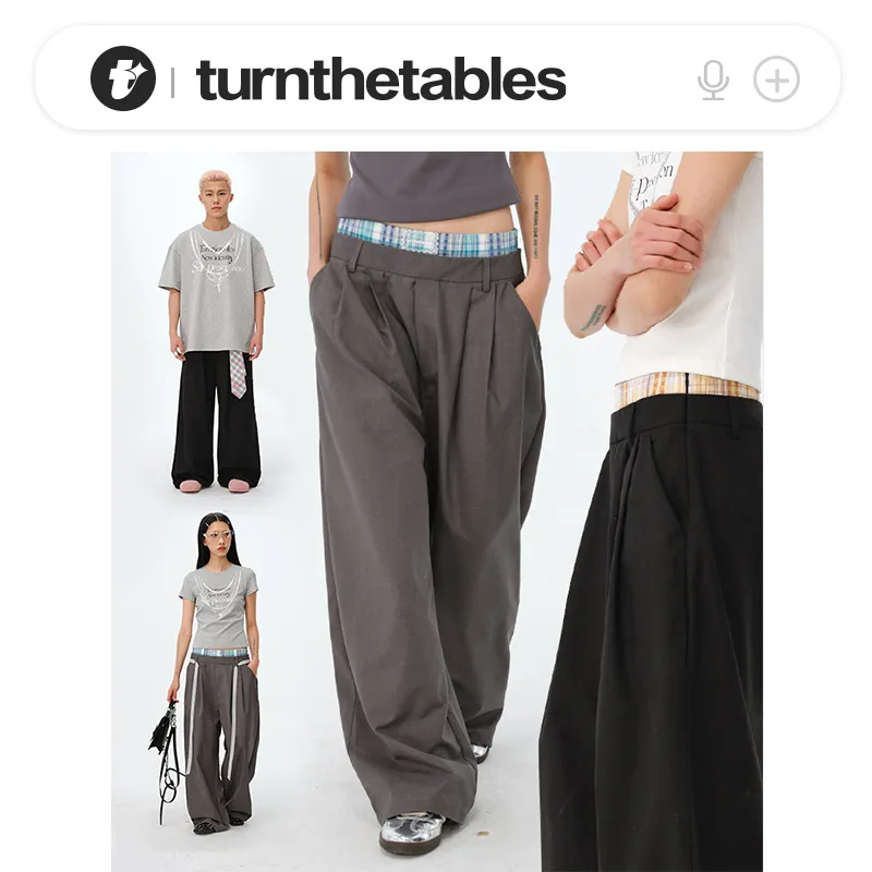TURNTHETABLES Casual Pants Unisex-2
