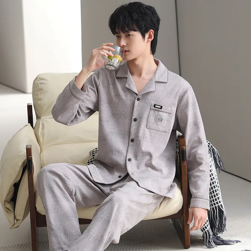 MIIOW Pajama Set Men's Tea Brown-5