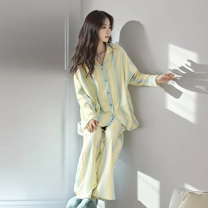 MIIOW Trend Party Series Pajama Set Women's Yellow Green-3