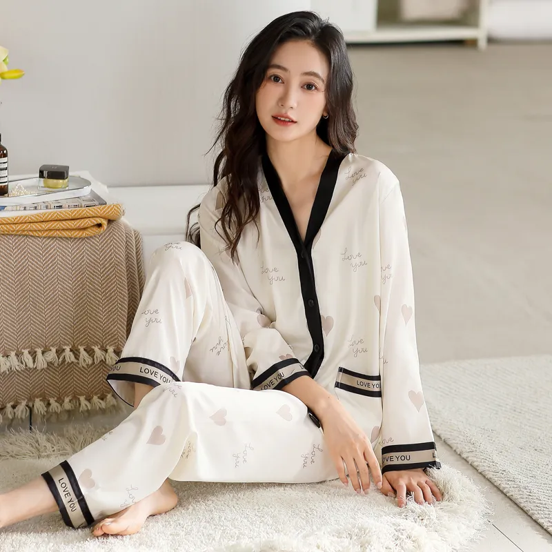 MIIOW Trend Party Series Pajama Set Women's White-1