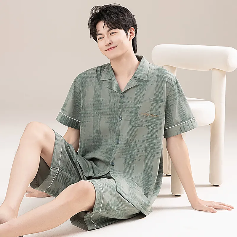 MIIOW Cool One Summer Series Pajama Set Men's Uniform Blue-3