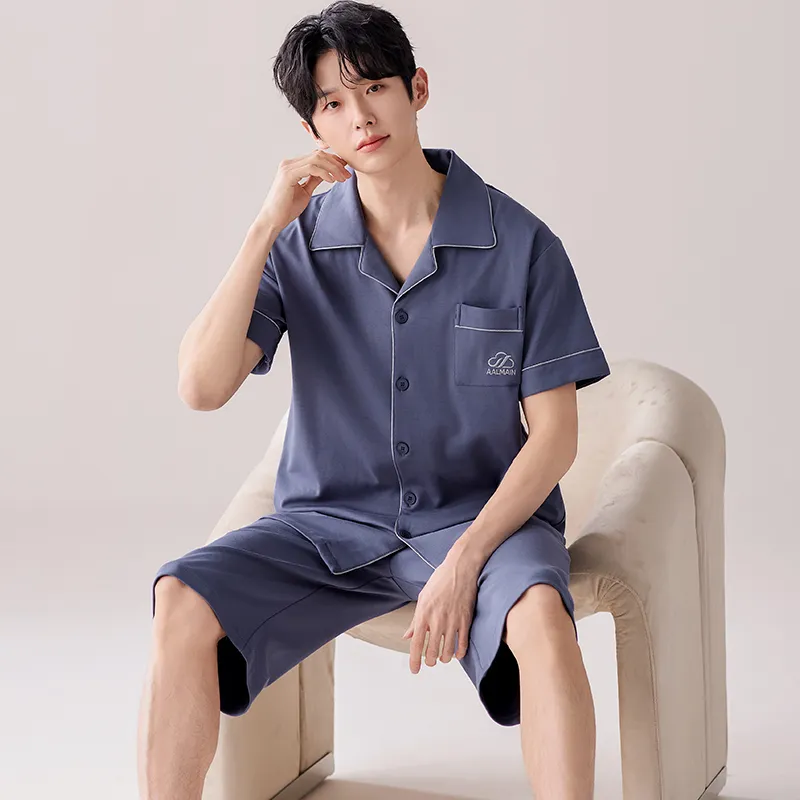 MIIOW Cool One Summer Series Pajama Set Men's Navy Blue-4