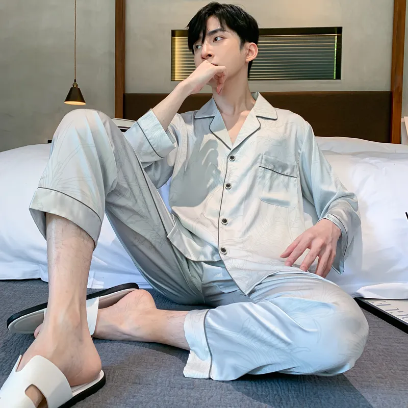 MIIOW Trend Party Series Pajama Set Men's White-3
