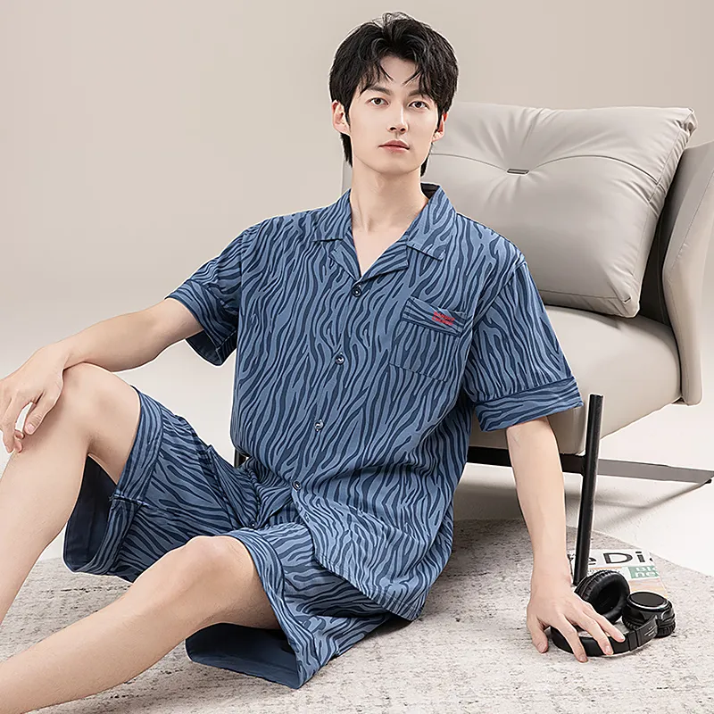 MIIOW Cool One Summer Series Pajama Set Men's Royal Blue-4