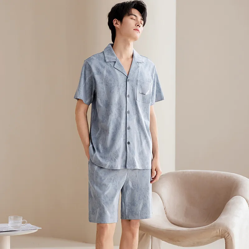 MIIOW Cool One Summer Series Pajama Set Men's Sky Blue-2