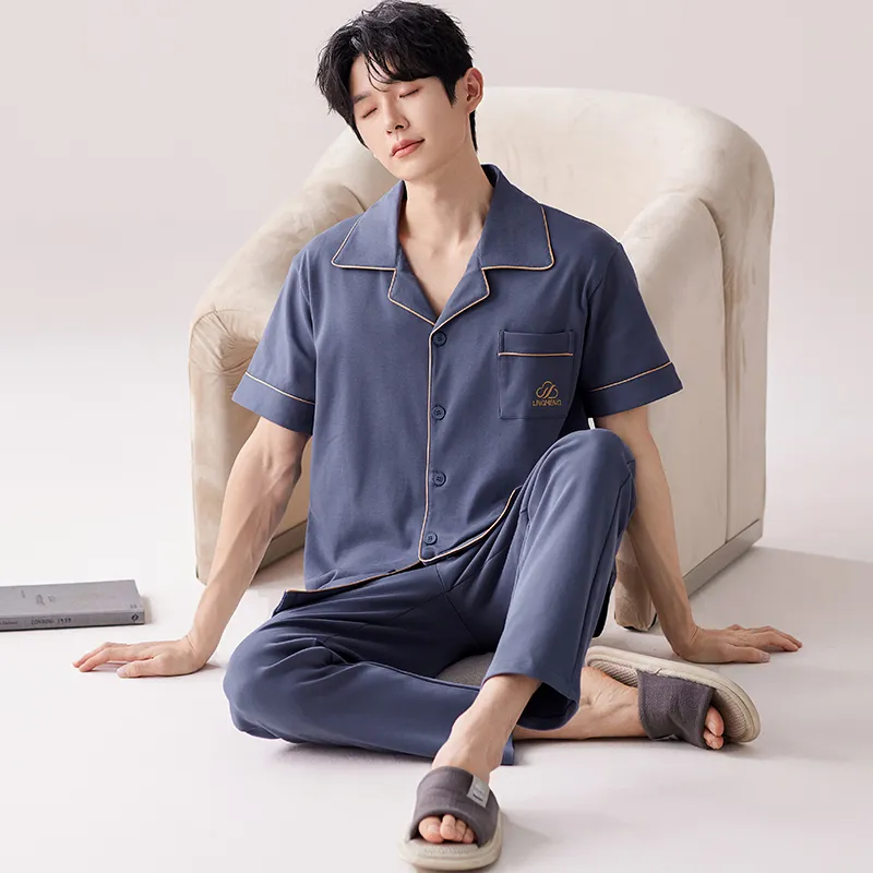 MIIOW Cool One Summer Series Pajama Set Men's Royal Blue-5