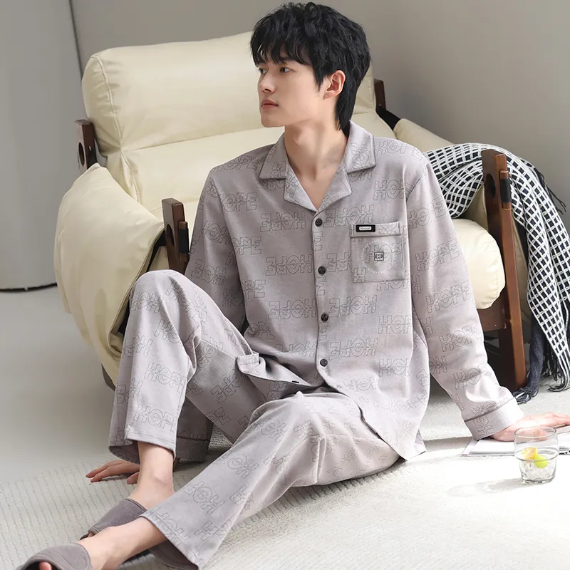 MIIOW Pajama Set Men's Tea Brown-3