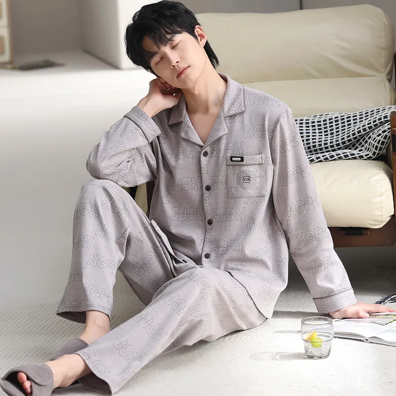 MIIOW Pajama Set Men's Tea Brown-2