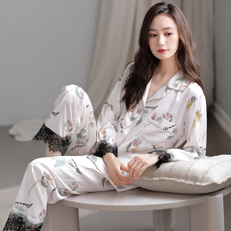 MIIOW Trend Party Series Pajama Set Women's White-2