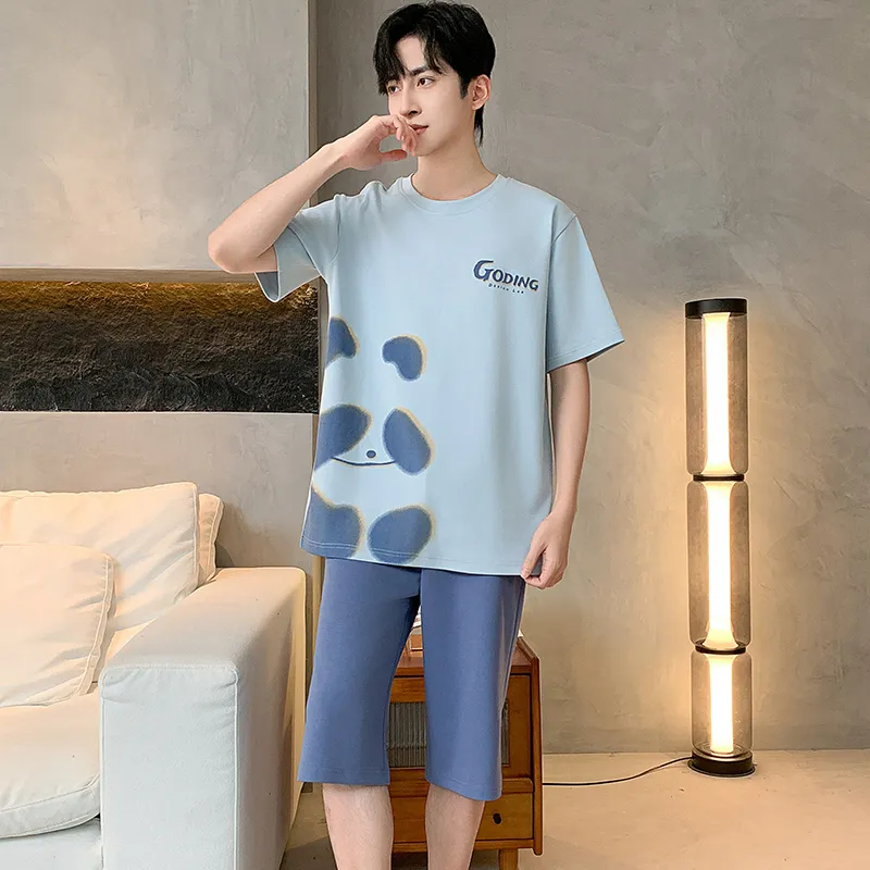 MIIOW Cool One Summer Series Pajama Set Men's Sky Blue-1