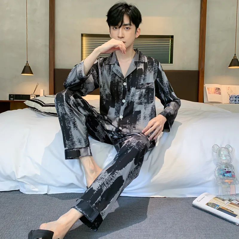 MIIOW Trend Party Series Pajama Set Men's Slate Gray-2