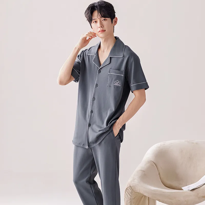 MIIOW Cool One Summer Series Pajama Set Men's Dark Gray-1