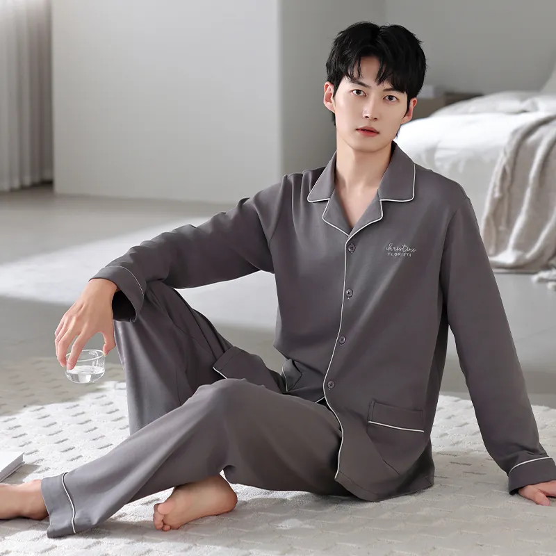 MIIOW Pajama Set Men's Dark Brown-3