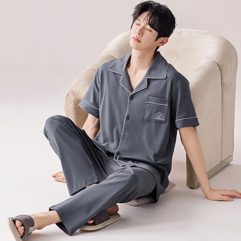 MIIOW Cool One Summer Series Pajama Set Men's Dark Gray-5