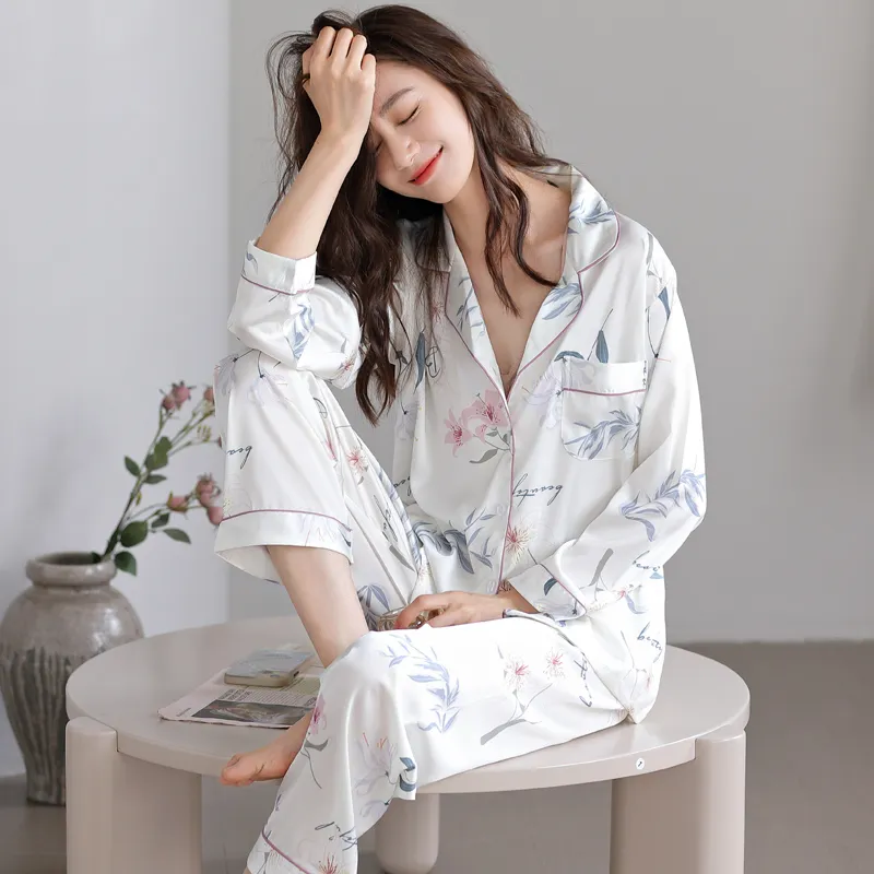 MIIOW Trend Party Series Pajama Set Women's White-2
