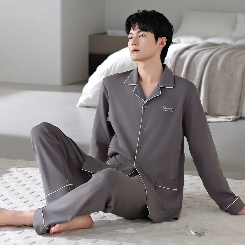 MIIOW Pajama Set Men's Dark Brown-2