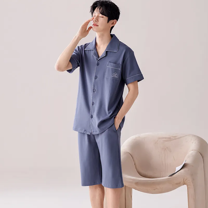 MIIOW Cool One Summer Series Pajama Set Men's Navy Blue-2