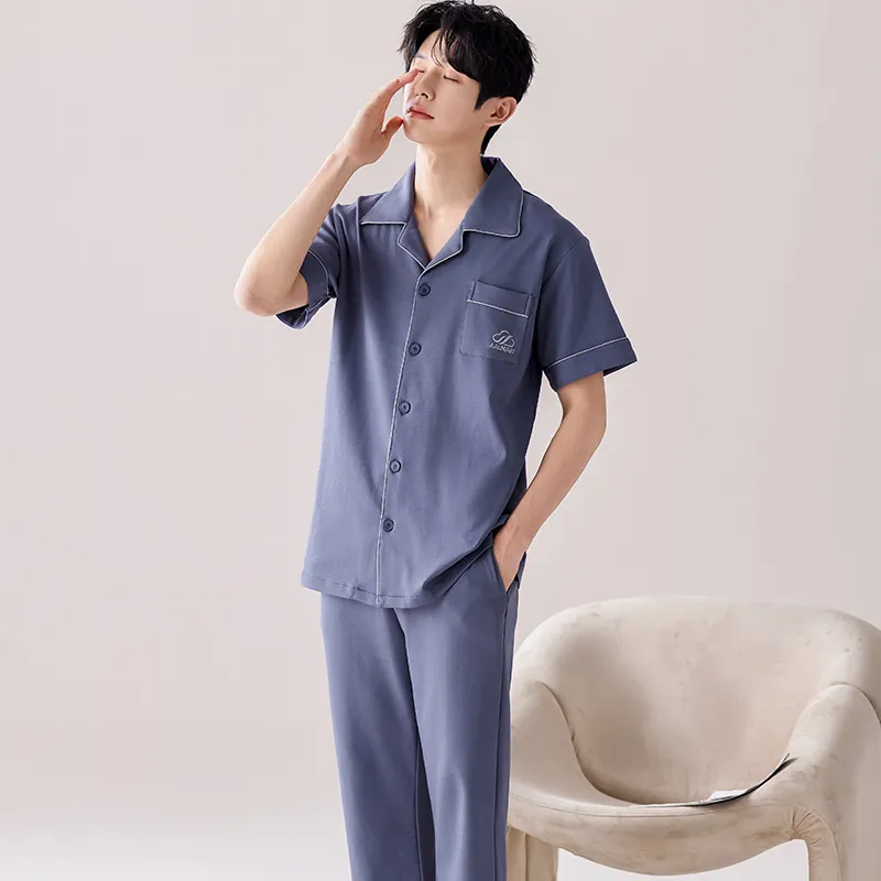 MIIOW Cool One Summer Series Pajama Set Men's Navy Blue-2
