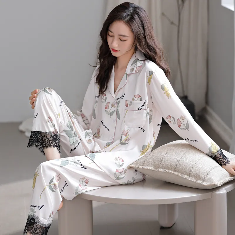 MIIOW Trend Party Series Pajama Set Women's White-1