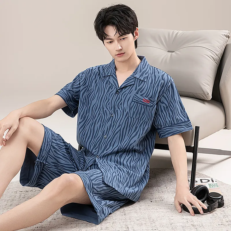 MIIOW Cool One Summer Series Pajama Set Men's Royal Blue-3