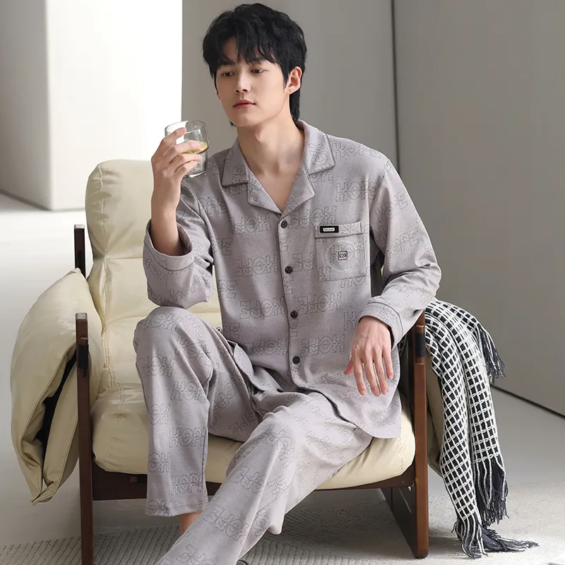 MIIOW Pajama Set Men's Tea Brown-4