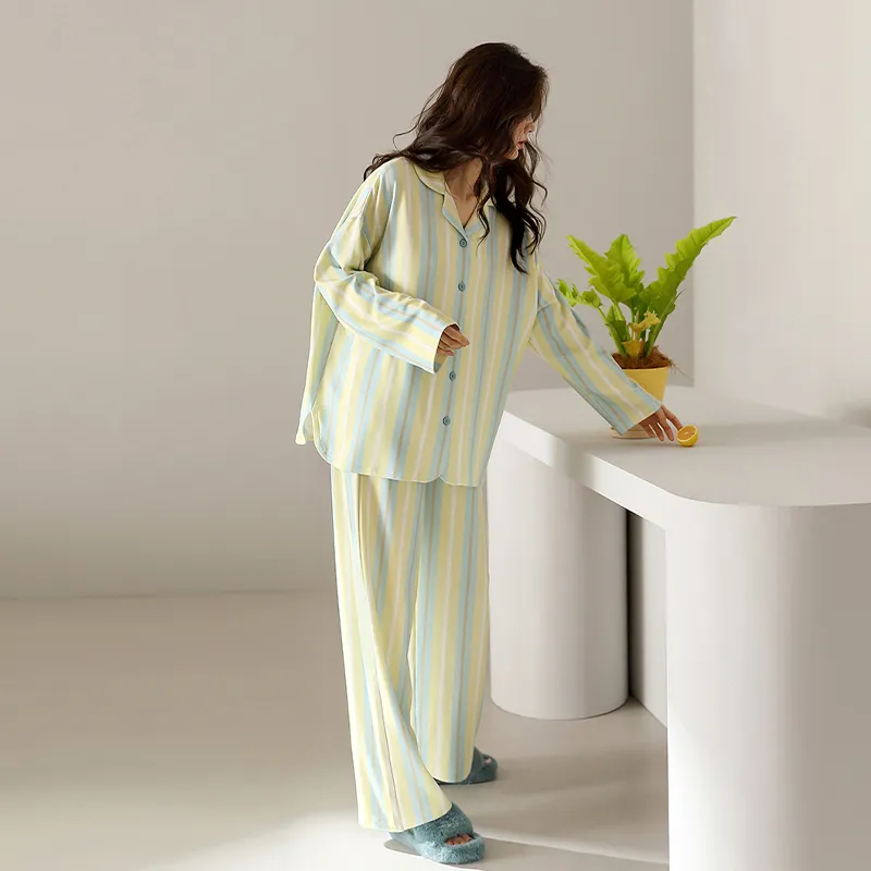 MIIOW Trend Party Series Pajama Set Women's Yellow Green-5