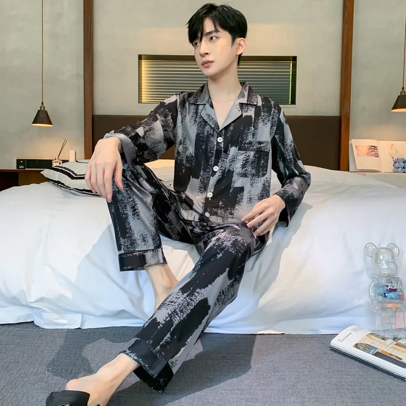 MIIOW Trend Party Series Pajama Set Men's Slate Gray-1