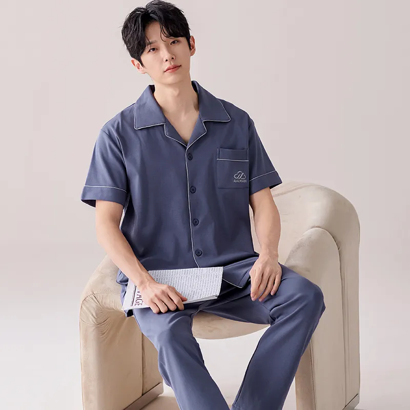 MIIOW Cool One Summer Series Pajama Set Men's Navy Blue-4
