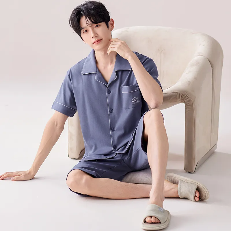 MIIOW Cool One Summer Series Pajama Set Men's Navy Blue-5