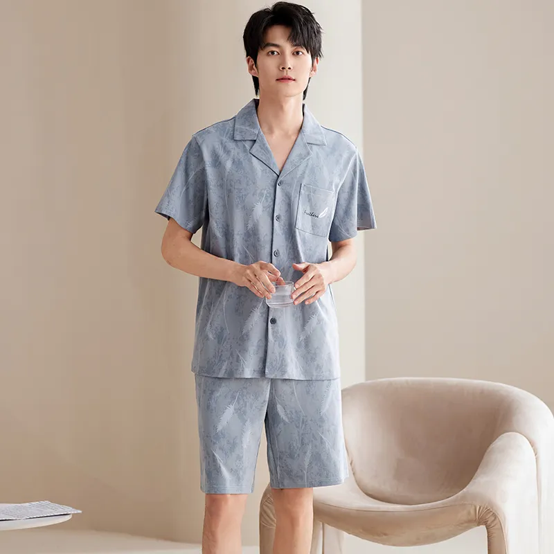 MIIOW Cool One Summer Series Pajama Set Men's Sky Blue-1