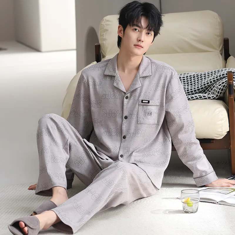 MIIOW Pajama Set Men's Tea Brown-1
