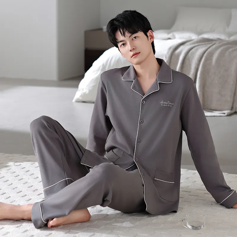 MIIOW Pajama Set Men's Dark Brown-1