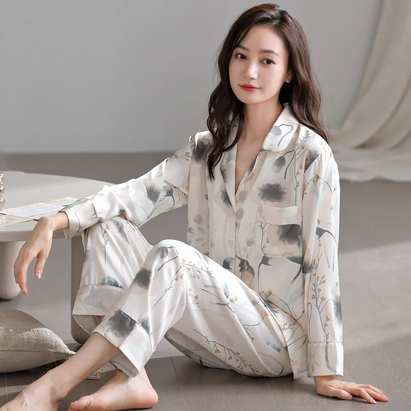 MIIOW Trend Party Series Pajama Set Women's Ivory White-3