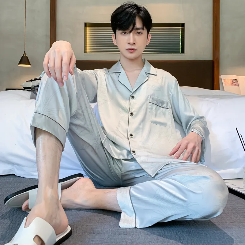 MIIOW Trend Party Series Pajama Set Men's White-2