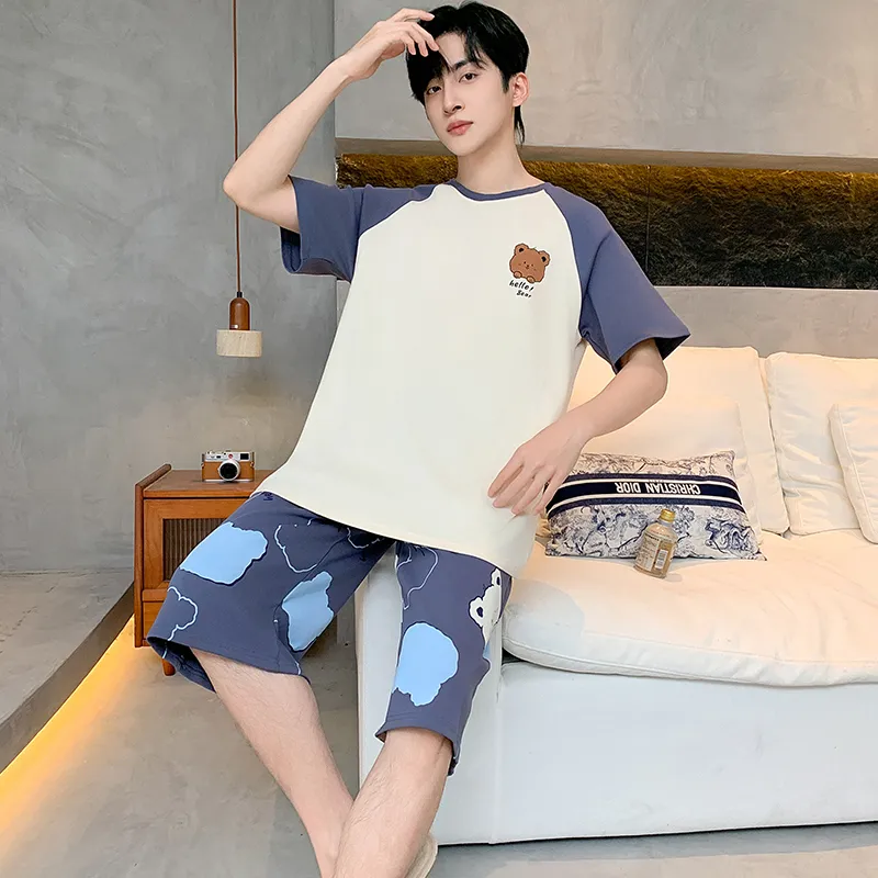 MIIOW Cool One Summer Series Pajama Set Men's Navy Blue-4