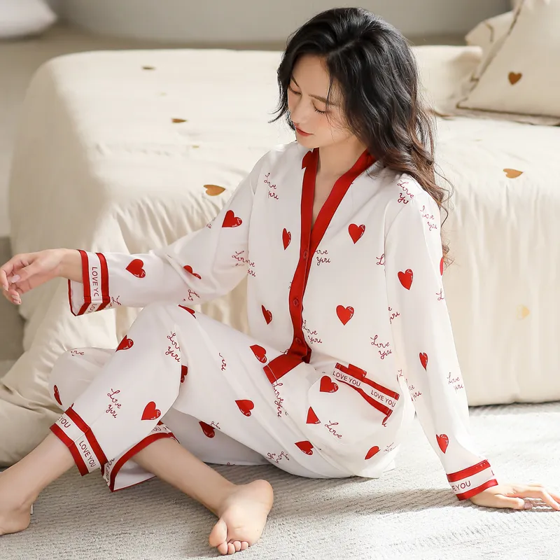 MIIOW Trend Party Series Pajama Set Women's White-4