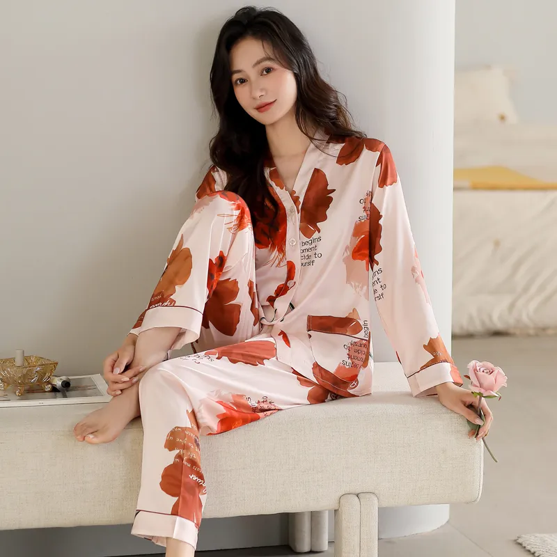 MIIOW Trend Party Series Pajama Set Women's Lotus Color-1