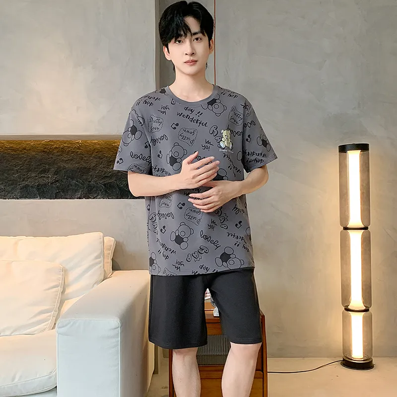 MIIOW Cool One Summer Series Pajama Set Men's Gray-1