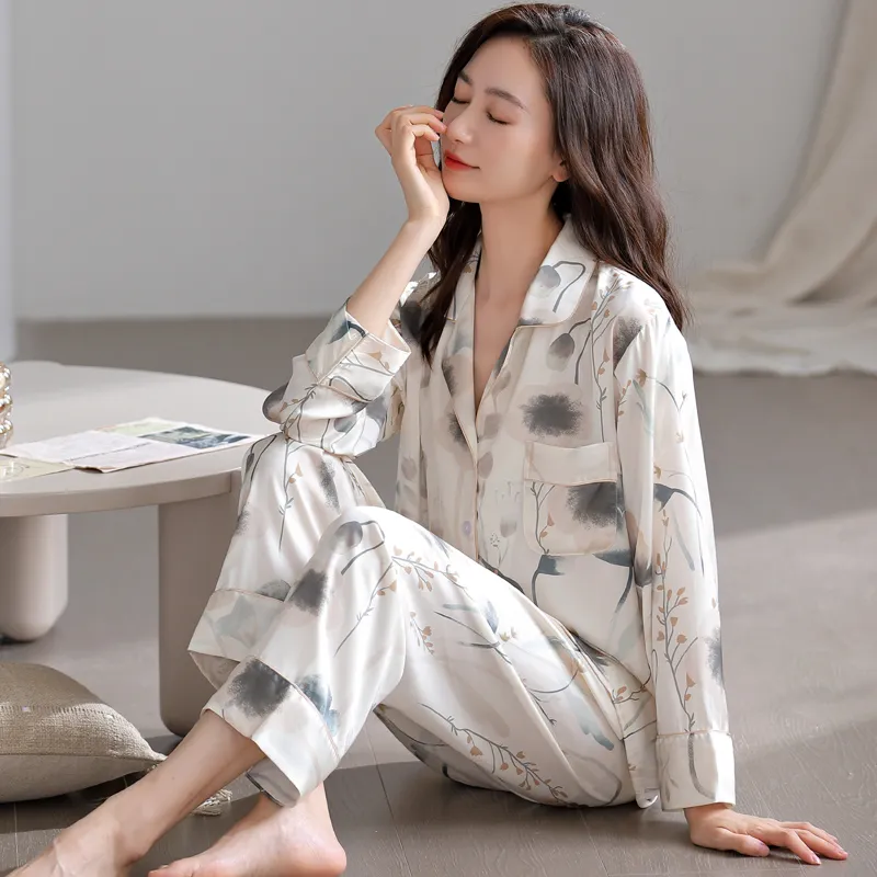MIIOW Trend Party Series Pajama Set Women's Ivory White-4