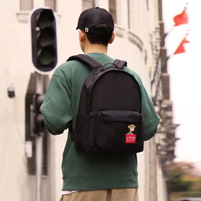 Manhattan Portage Cudu Fabric Backpack Medium Size Unisex Black-6