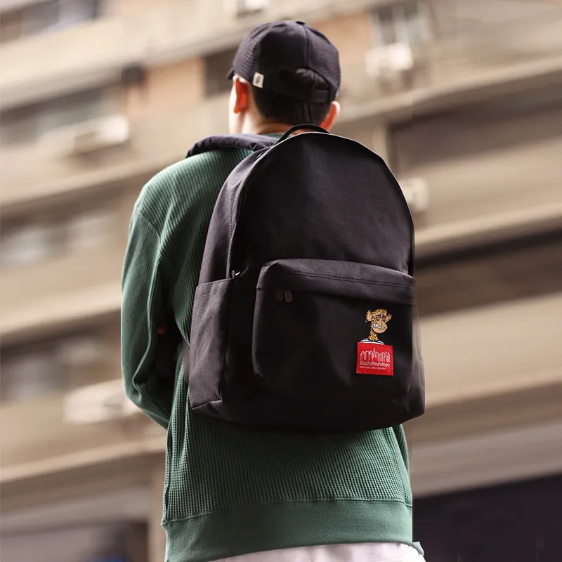 Manhattan Portage Cudu Fabric Backpack Medium Size Unisex Black-7