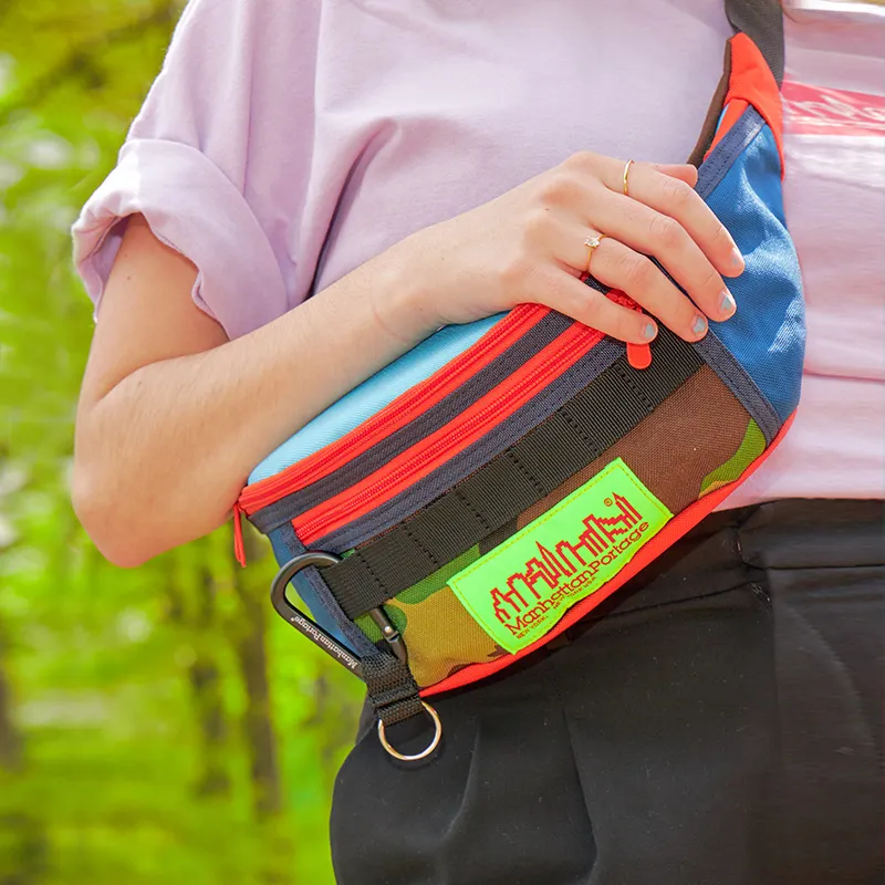 Manhattan Portage Nylon Fanny Pack Sling Bags Regular Unisex Camouflage/Blue/Orange/Yellow-6