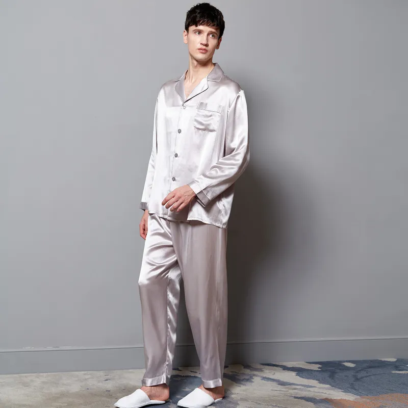 Silk boundary Men Pajama Sets-34