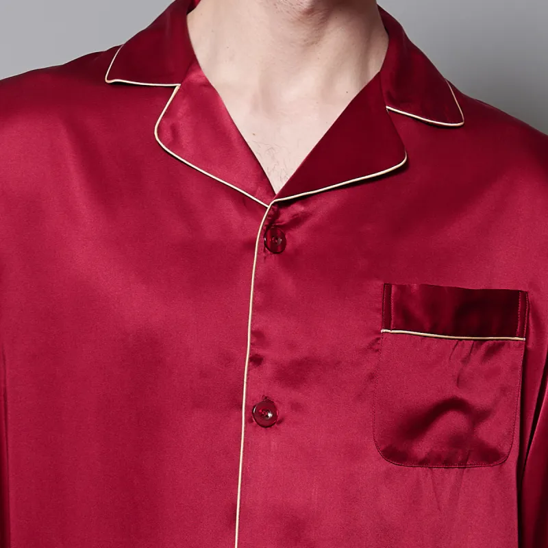 Silk boundary Men Pajama Sets-4