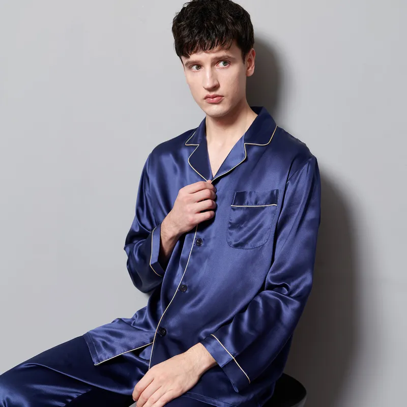 Silk boundary Men Pajama Sets-27