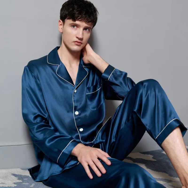 Silk boundary Men Pajama Sets-38